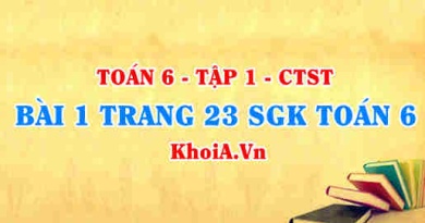 Bài 1 trang 23 SGK Toán 6 Tập 1 Chân trời sáng tạo